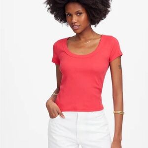 (Re)generative Cotton Ribbed Scoopneck Tee
Madewell size Small